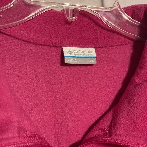 Columbia 3X Fleece Vest Bundle Gray Pink Zip Up Plus Size Women’s Jacket Soft - Picture 6 of 7